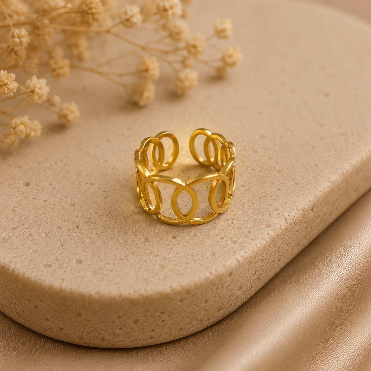 Gold Open Circle Ring
