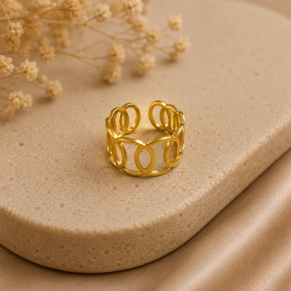 Gold Open Circle Ring