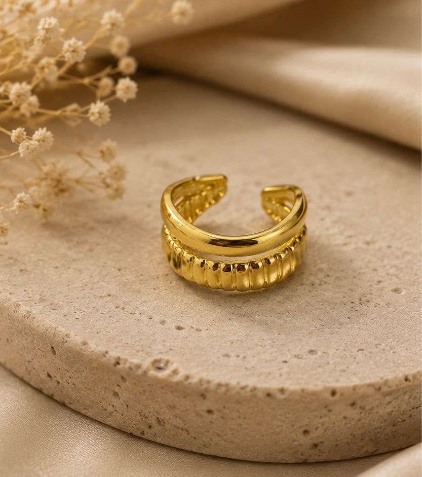 Gold Double Band Ring
