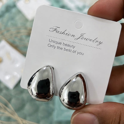 Luxury Irregular Pebble Stud Earrings
