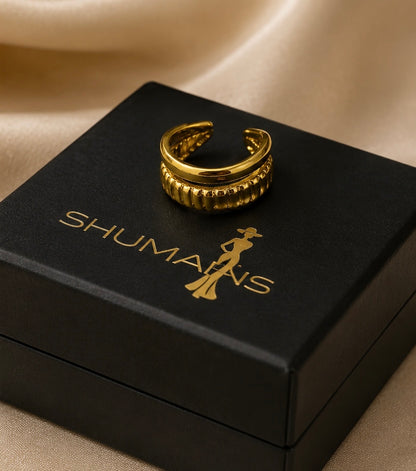 Gold Double Band Ring
