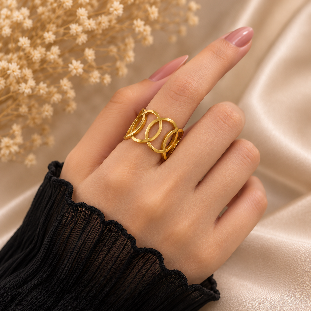Gold Open Circle Ring