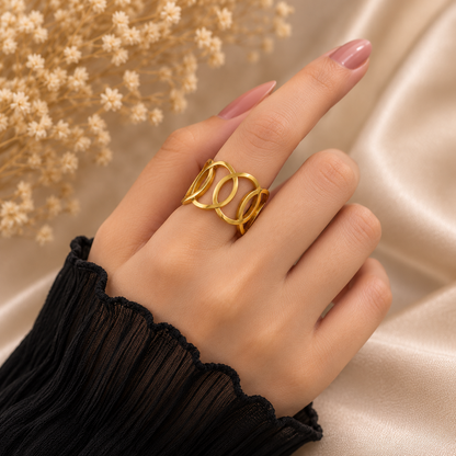 Gold Open Circle Ring