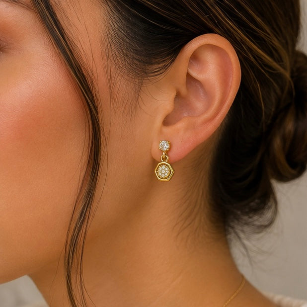 Geometric Sparkle Earrings for Women