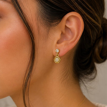 Geometric Sparkle Earrings for Women