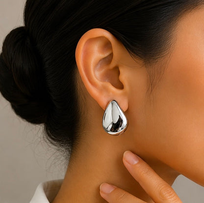 Luxury Irregular Pebble Stud Earrings