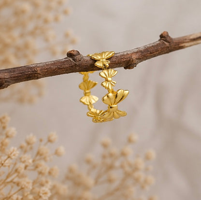 Gold Butterfly Adjustable Ring for Women