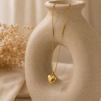 Gold Heart Pendant Necklace